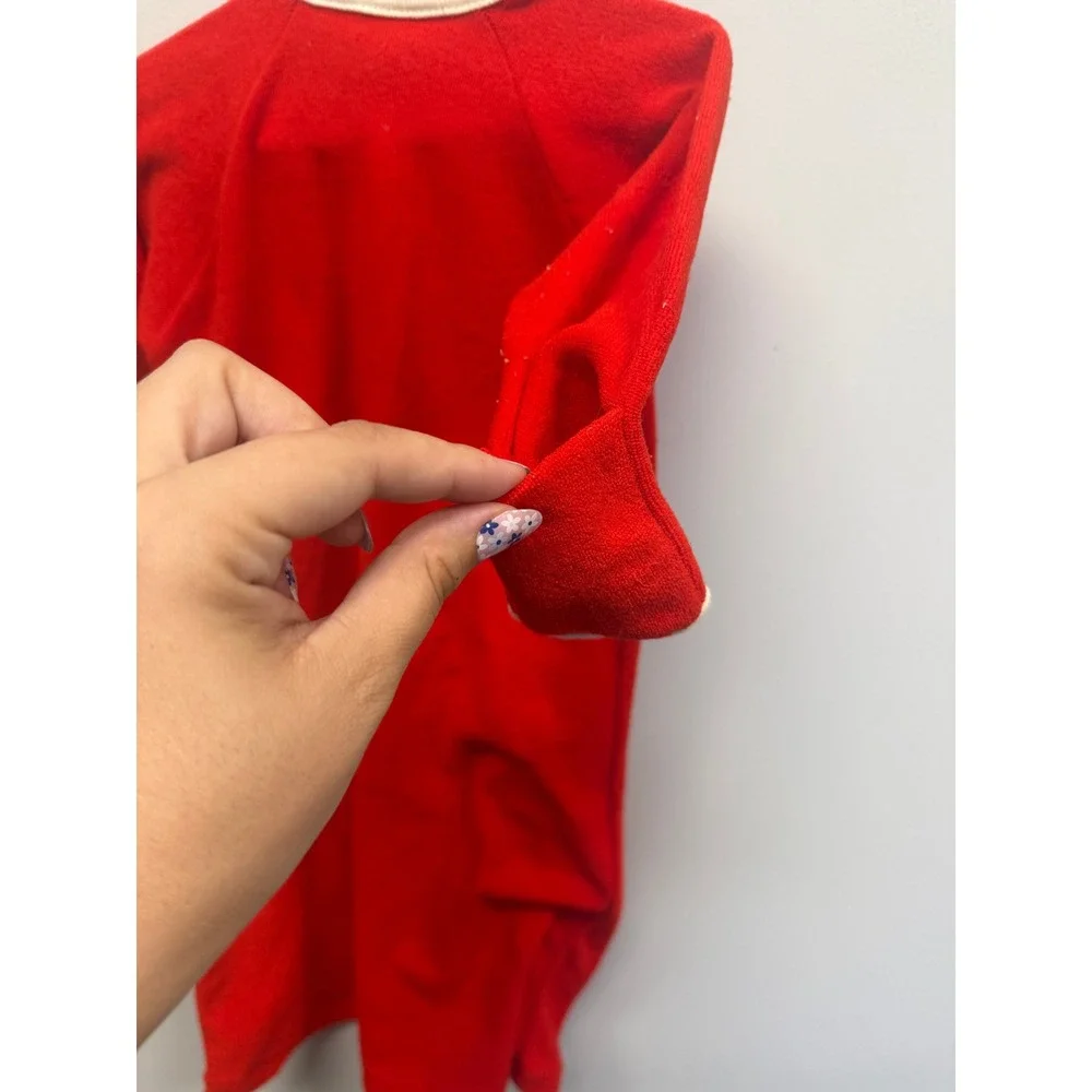 Vintage Carters Baby Sleep Sack Red Terry Cloth Crayon Trim 3-6 Months USA Made